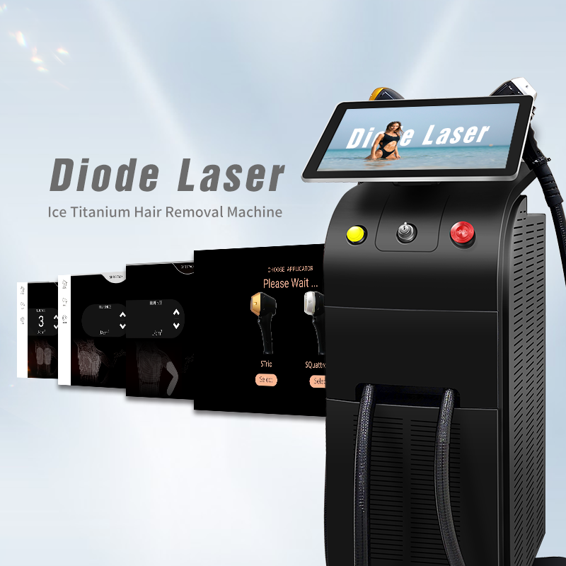 2024 Mașină de îndepărtare a părului cu laser cu diodă permanentă, fără durere