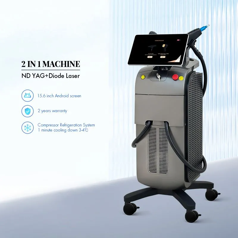 Nd YAG+Diode Laser 2 în 1 Mașină